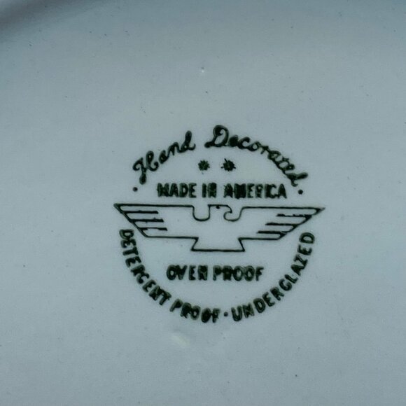 Vintage Stetson Marcrest Dinnerware Misty Pine Cone Dinner Plate 9.5" MCM Retro - Picture 4 of 12